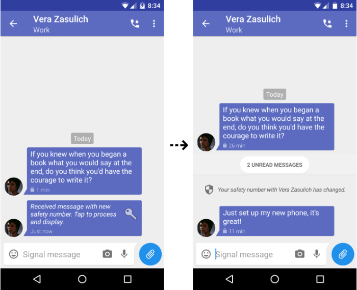 Signal Messaging App Screenshot