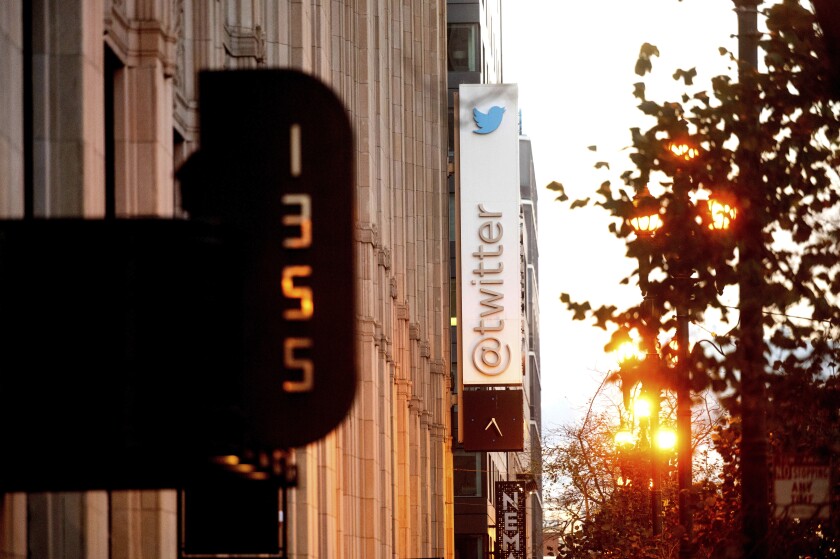 Twitter headquarters in San Francisco. The company wields influence beyond its numbers, with or without Elon Musk.