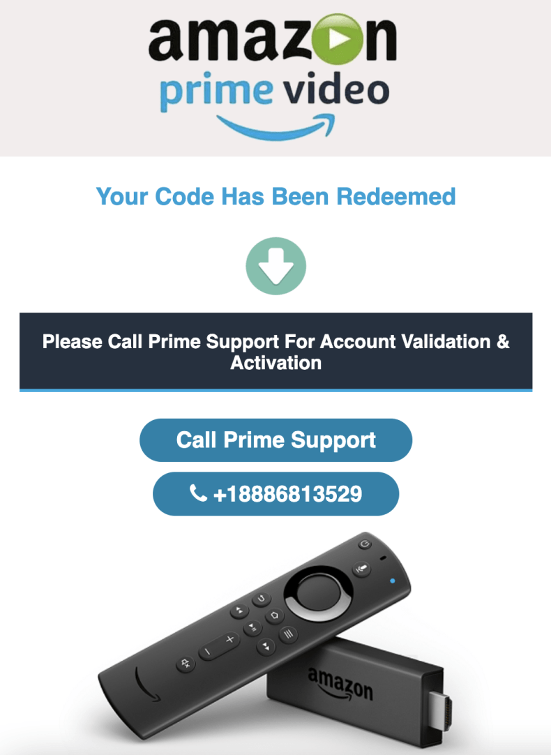 Amazon Fake Activation Call