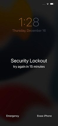 iphone unavailable security lockout