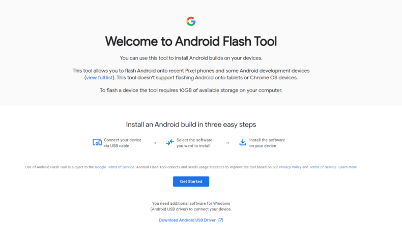Downgrade from Android 13 to Android 12 with the Android Flash Tool