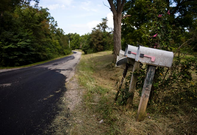Mail boxes in front of the land on Union Hill Rd in Peebles County where three members of the Rhoden family, plus the fiancé of one of the members, were killed, April 22, 2016. There were a total of eight murders in four different locations.  Members of the Wagner family were indicted for the murders two years later. George Wagner IV, 30, will be the first person to go to trial in Pike County Common Pleas Court in Waverly, Ohio. He faces 22 charges. 
Monday, August 29, 2022