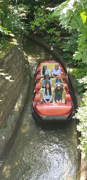 With a family owned business, Lynda Schrader appreciates a flexible schedule for things like taking her children and grandchildren to the Columbus Zoo this summer. They enjoyed the log ride. (Left to right) Back row: Mandy Friend, Lynda Schrader. Middle row: Abby Friend, Joanna Bates. Front row: Lily Friend, Lizzy Bates.
