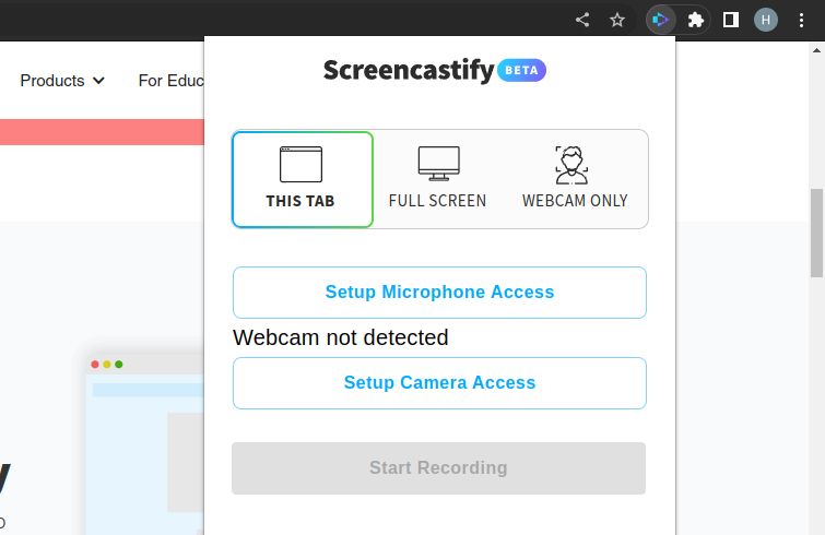 Screencastify for Screen Recording on Linux