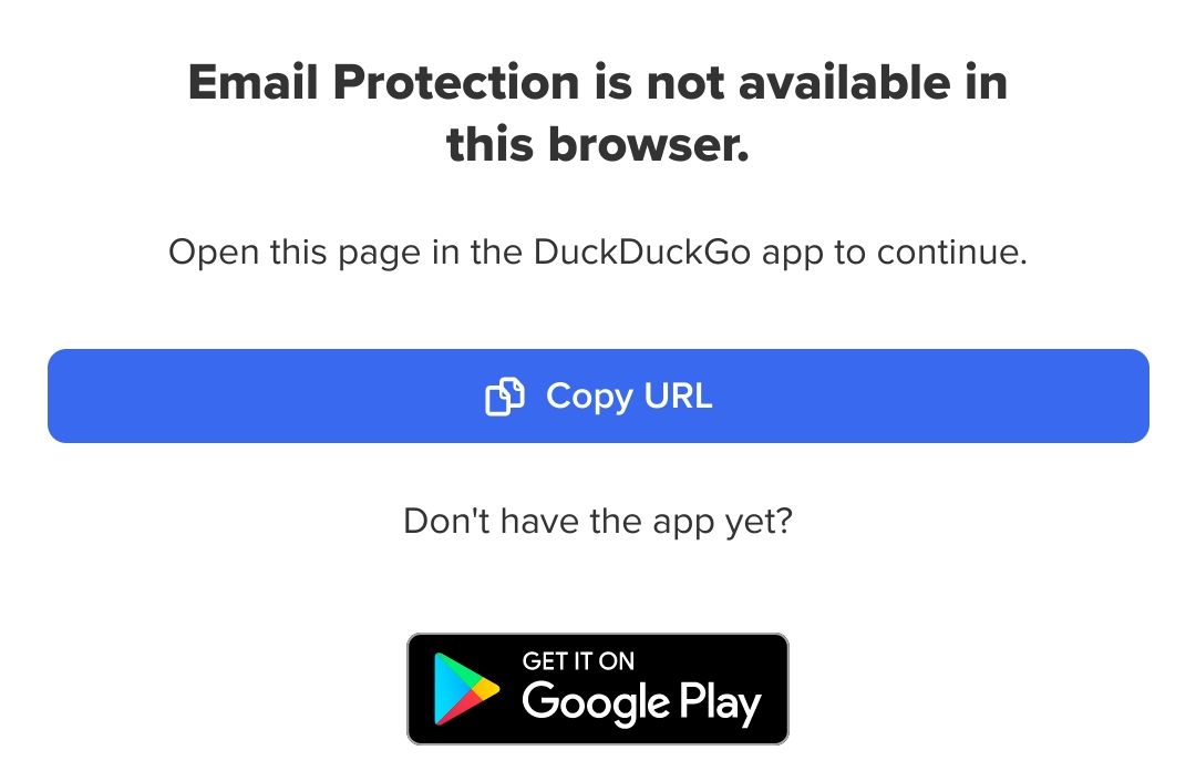duckduckgo warning in Fennec browser