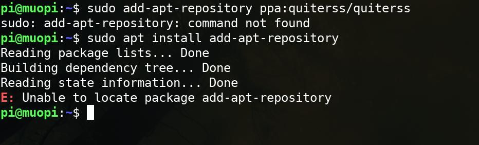Terminal output showing two errors