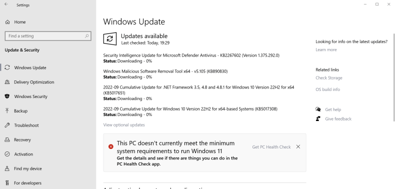 windows security updates september 2022