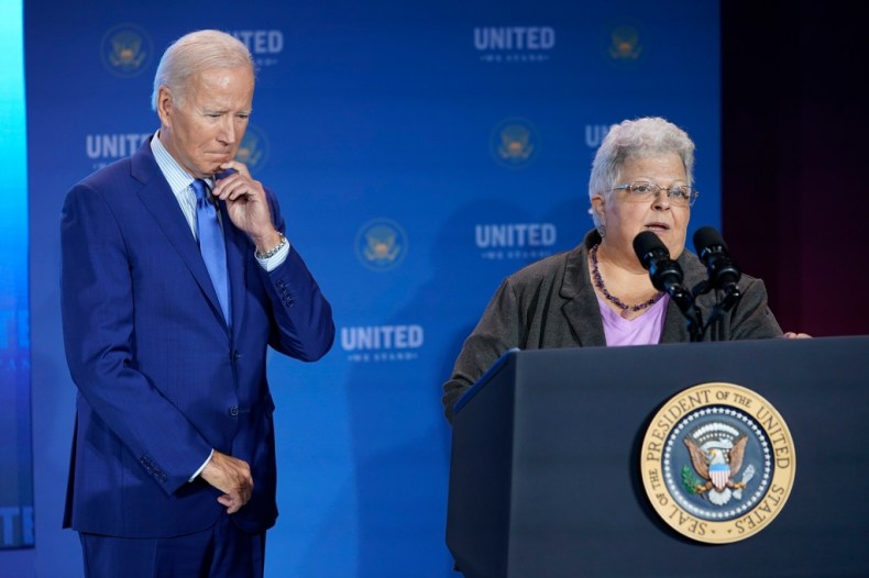 Biden made the announcement at the United We Stand Summit alongside Susan Bro — whose daughter Heather Heyer died at a white supremacist rally in 2017.