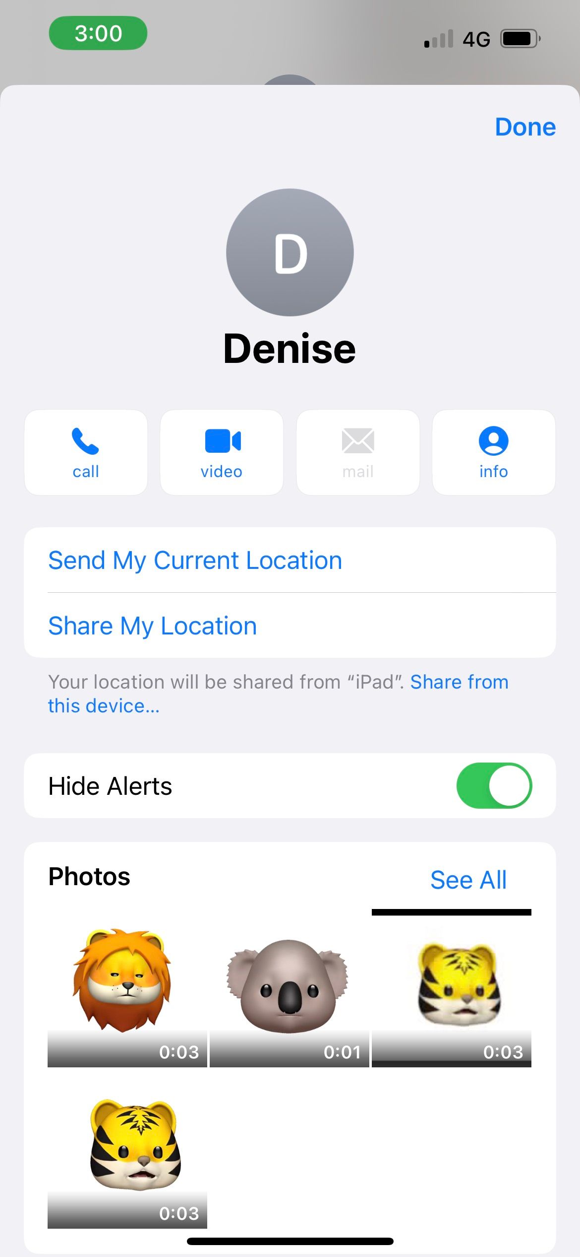 hide message alerts from iphone contact 