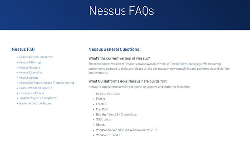 Nessus FAQ
