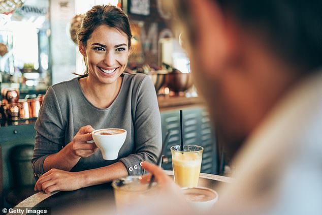 Louanne said one of the first trends that needs to be left behind this year is the coffee date (stock image), which has become a 'drag' due to daters failing to connect