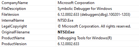 Symbolic Debugger tool for Windows