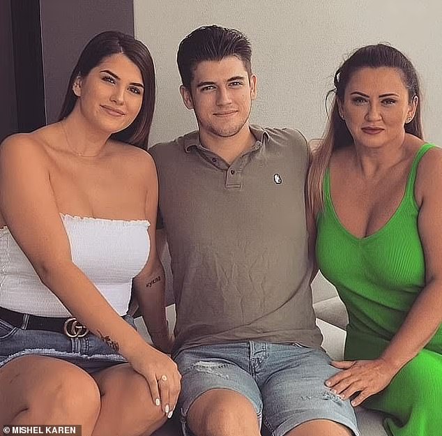 Mishel says she's now 'worried' about her financial future and how she'll be able to continue helping out her two children, son Samuel and daughter Eva. All pictured