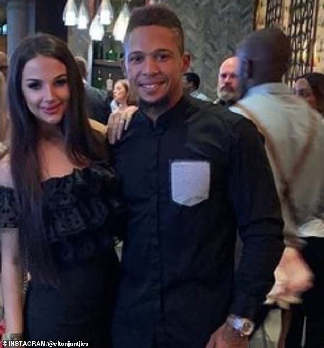 Jantjies, pictured here with his wife Iva Ristic (left) is no stranger to controversy