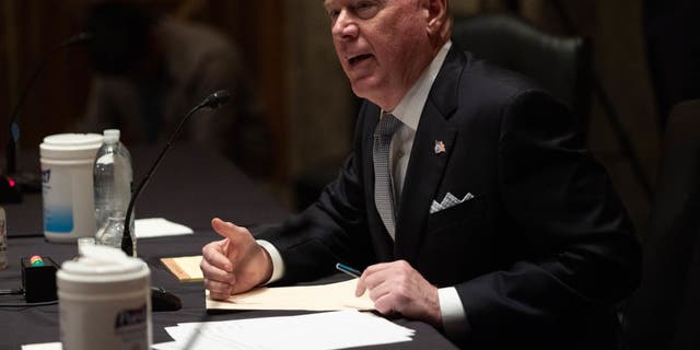 Joseph A. Blount Jr., president and CEO of Colonial Pipeline, testifies during a Senate Homeland Security and Government Affairs Committee hearing on the Colonial Pipeline cyberattack on Capitol Hill, June 8, 2021, in Washington, D.C.