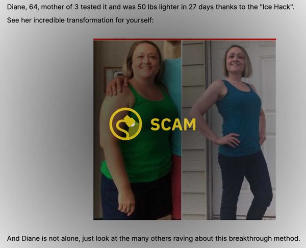 A fake USA Today article pushed a so-called odd ice hack scam review for the Alpilean weight loss product.