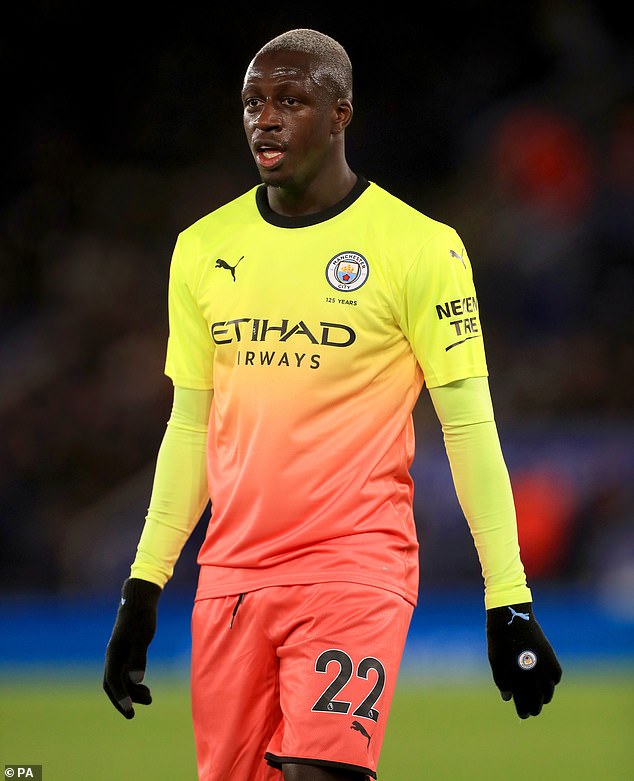 Mendy, pictured here playing for Manchester City in 2020, was alleged to have attacked the women at his £4million mansion. The jury cleared him this afternoon after three hours of deliberations
