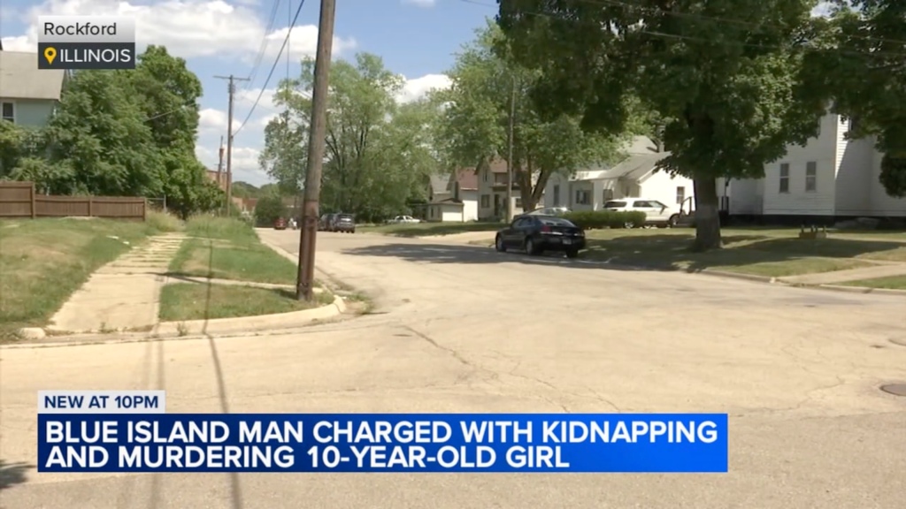 Scene in Rockford, Illinois, where 10-year-old girl was killed 