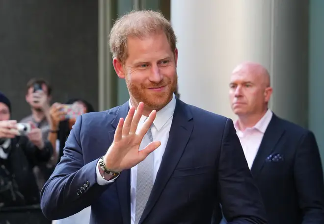 Prince Harry at the phone hacking trial