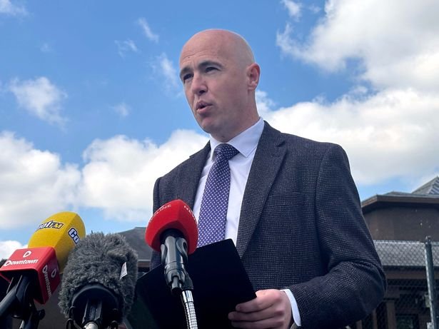 Detective Inspector Chris Fleming speaks to the media outside court