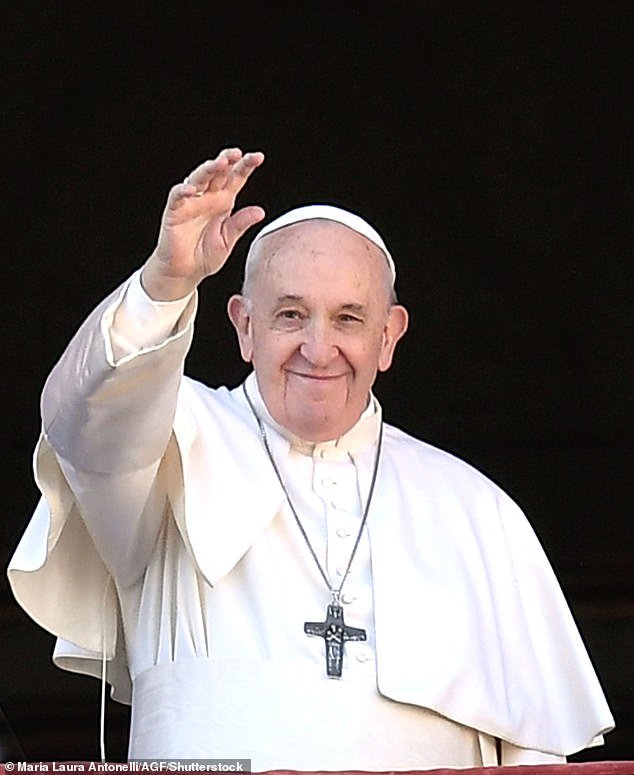 Before Zanchetta resigned in 2017, citing 'health reasons', pornographic material was discovered on his phone, including sexual pictures of himself. Francis (pictured) was shown it and dismissed it as fake
