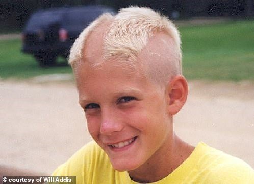 Will Addis was given a reverse Mohawk haircut while at Camp Tecumseh in New Hampshire
