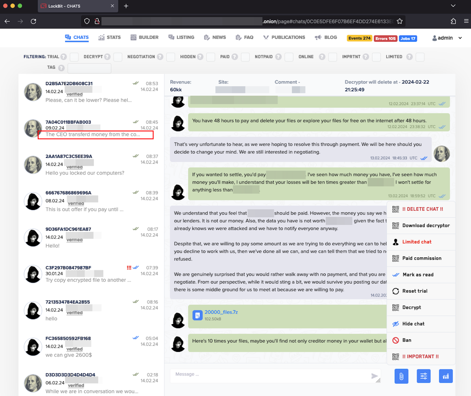 LockBit ransomware website hacked, database and Bitcoin keys leaked - 1