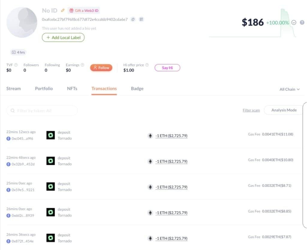 Bitrue Hacker Launders $23M via Tornado Cash, Nets $9.3M Profit in ETH 2 Screenshot 20250612 190344 X