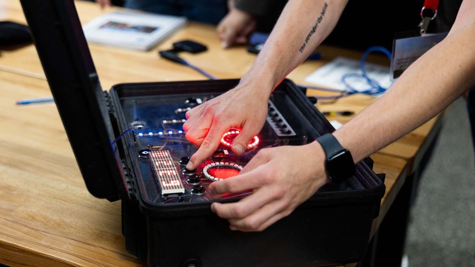 Once students get into the briefcase, they're not done having to diagnose and disarm digital threats.