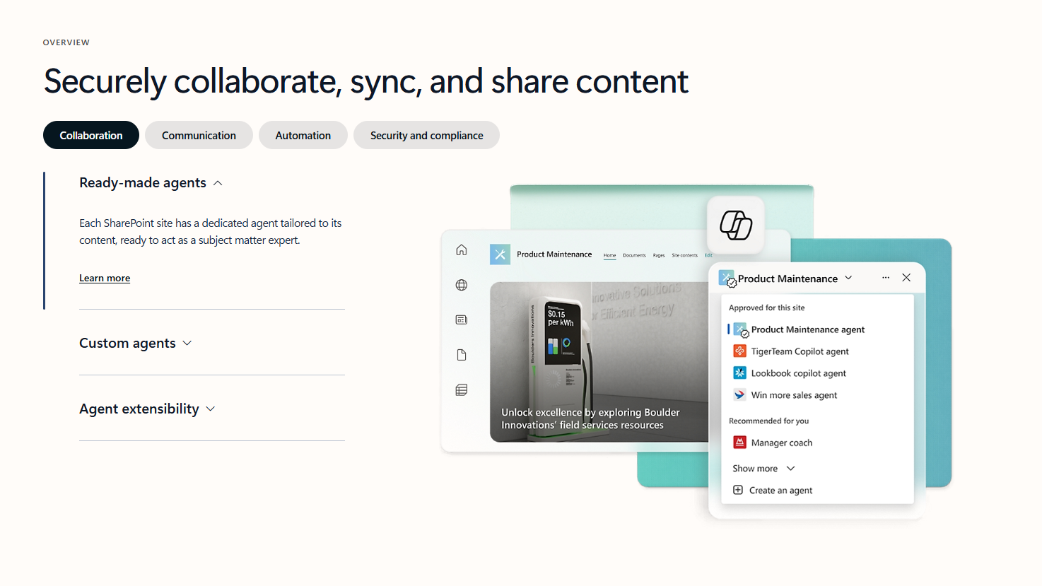 Microsoft's pitch and explanation for SharePoint from its website