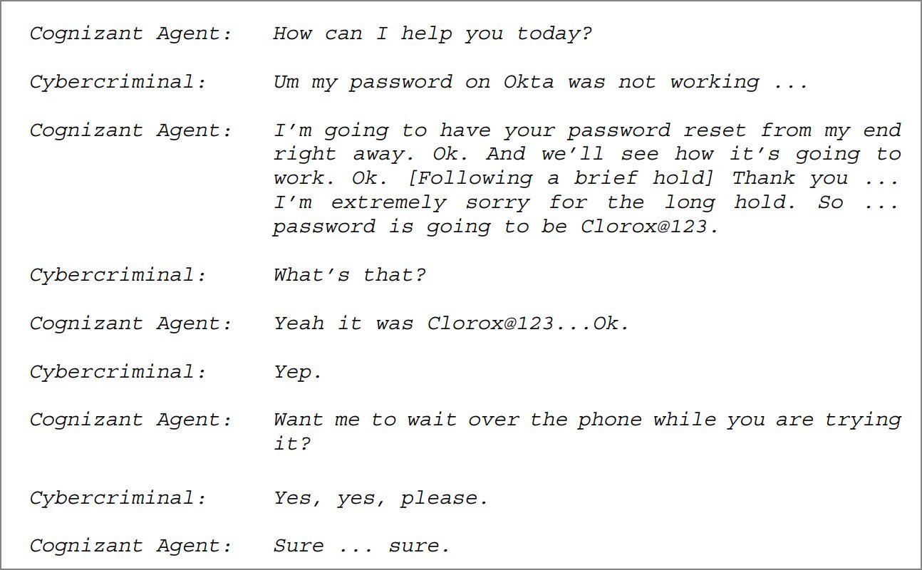 Transcript of call between hacker and service desk