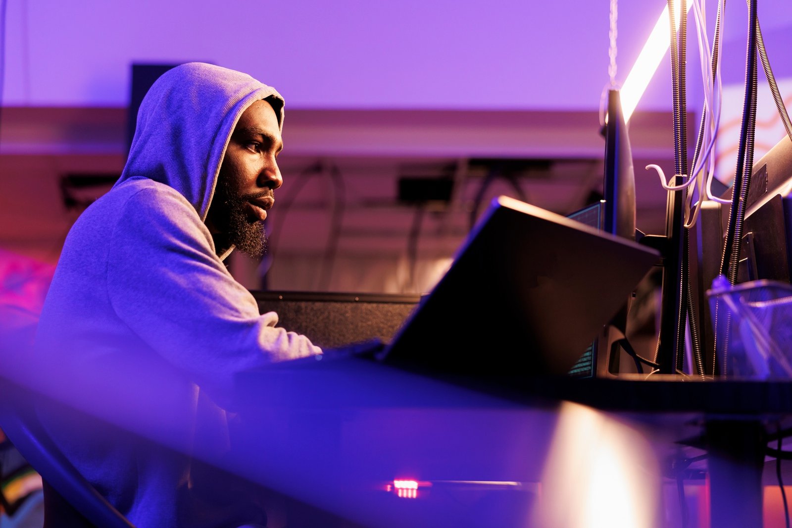 Hacker breaking law, coding ransomware