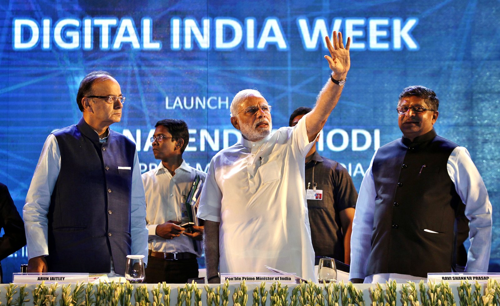 Prime Minister Narendra Modi launching Digital India Week.