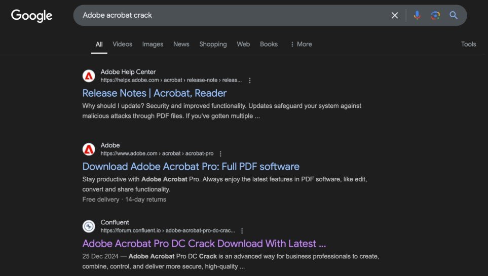 Confluent forum abuse to spread Trojanized Adobe Acrobat Warez