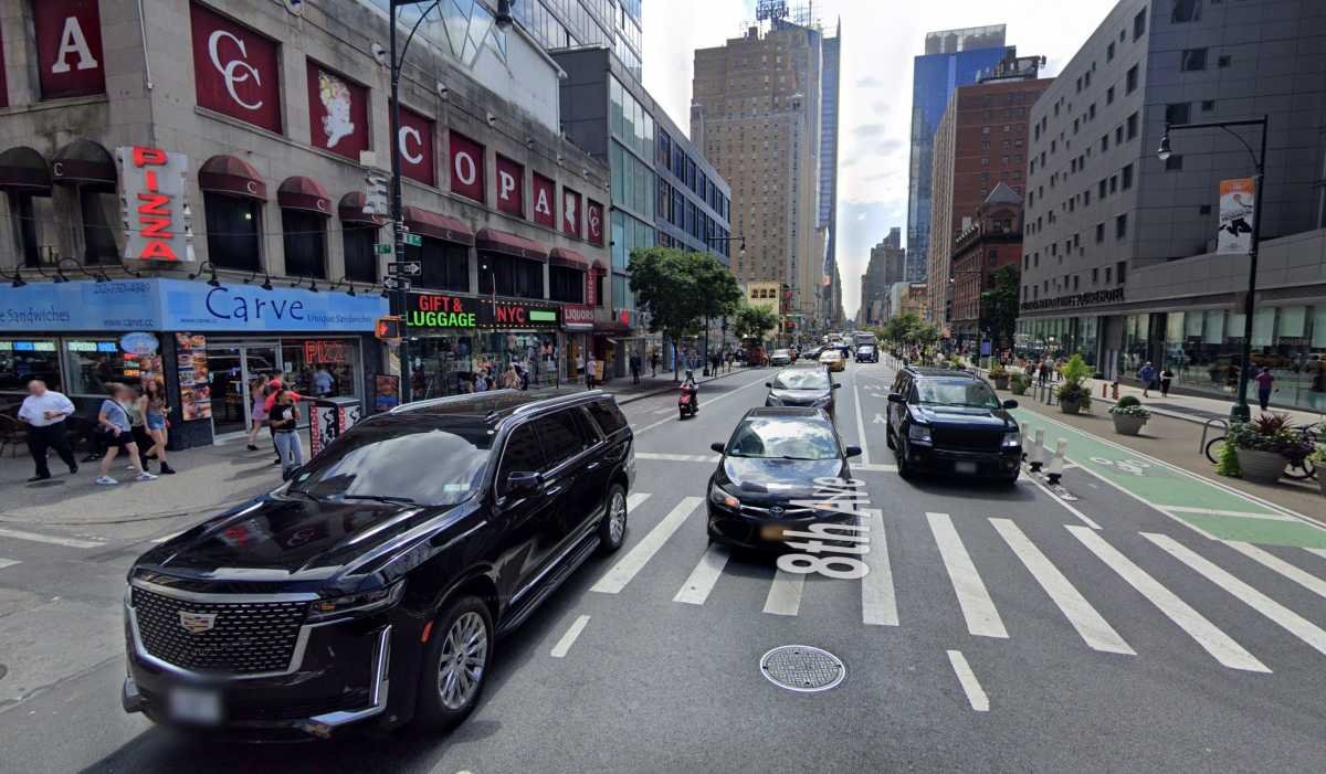 vehicles passing by along street where Midtown rape attempt occurred