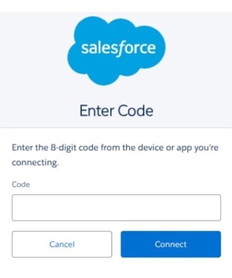 Part of the Salesforce client that is used by the attackets to forge a connection with victims.