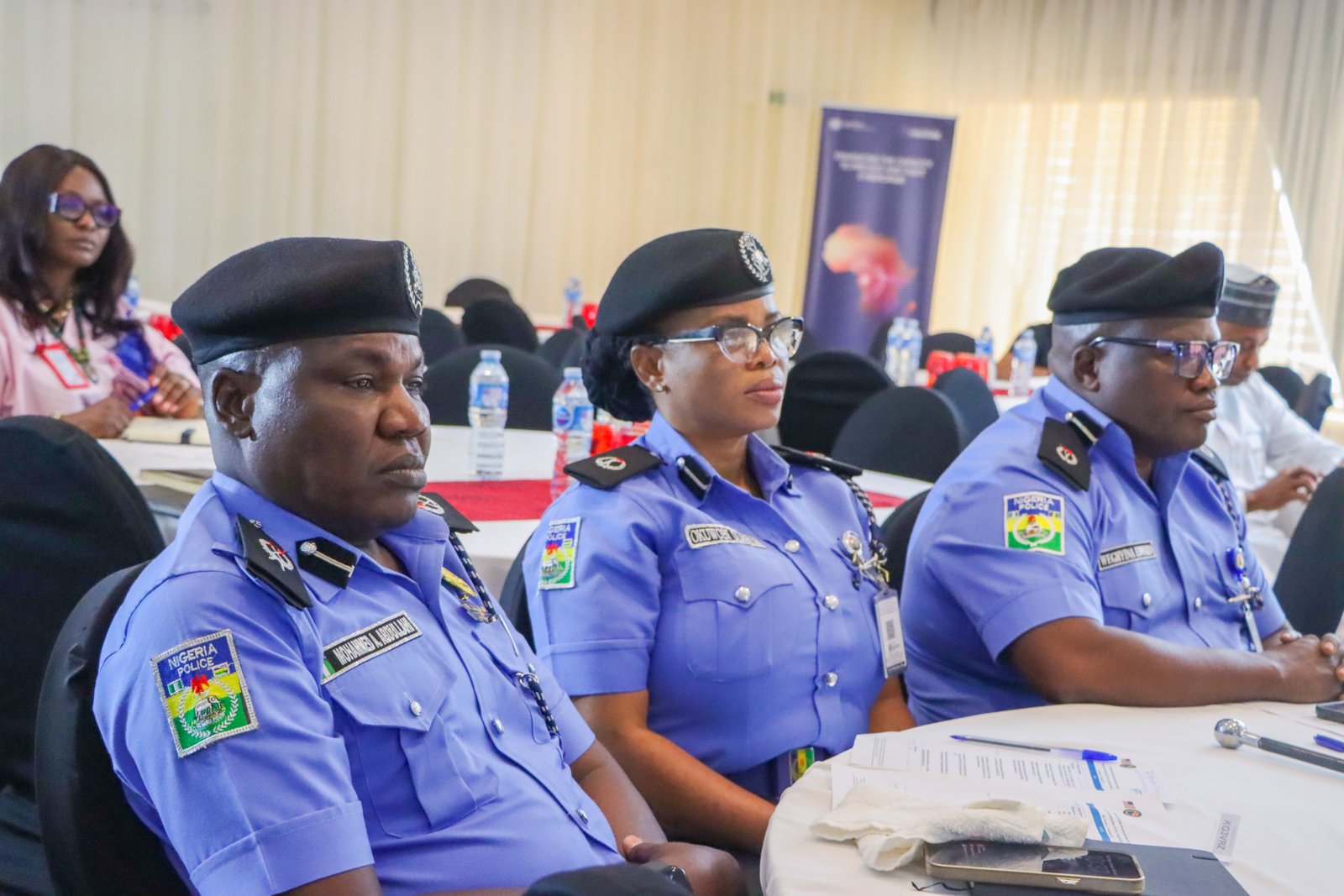 Officers of the Nigeria Police Force at the Cybercrime Assessment event