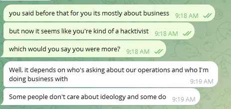 Figure 11 – Performative claim or ideological statement?