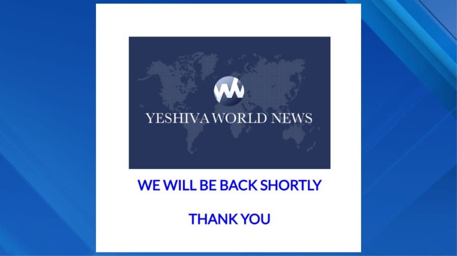 Image of Yeshiva World News’ website homepage. (Credit: Yeshiva World News)