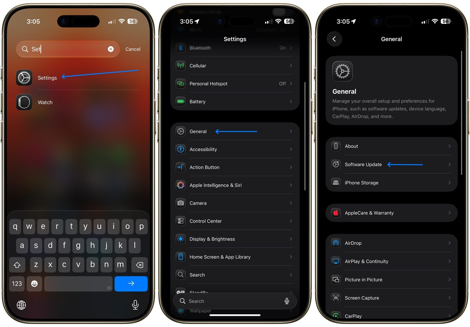 iPhone update process screenshot